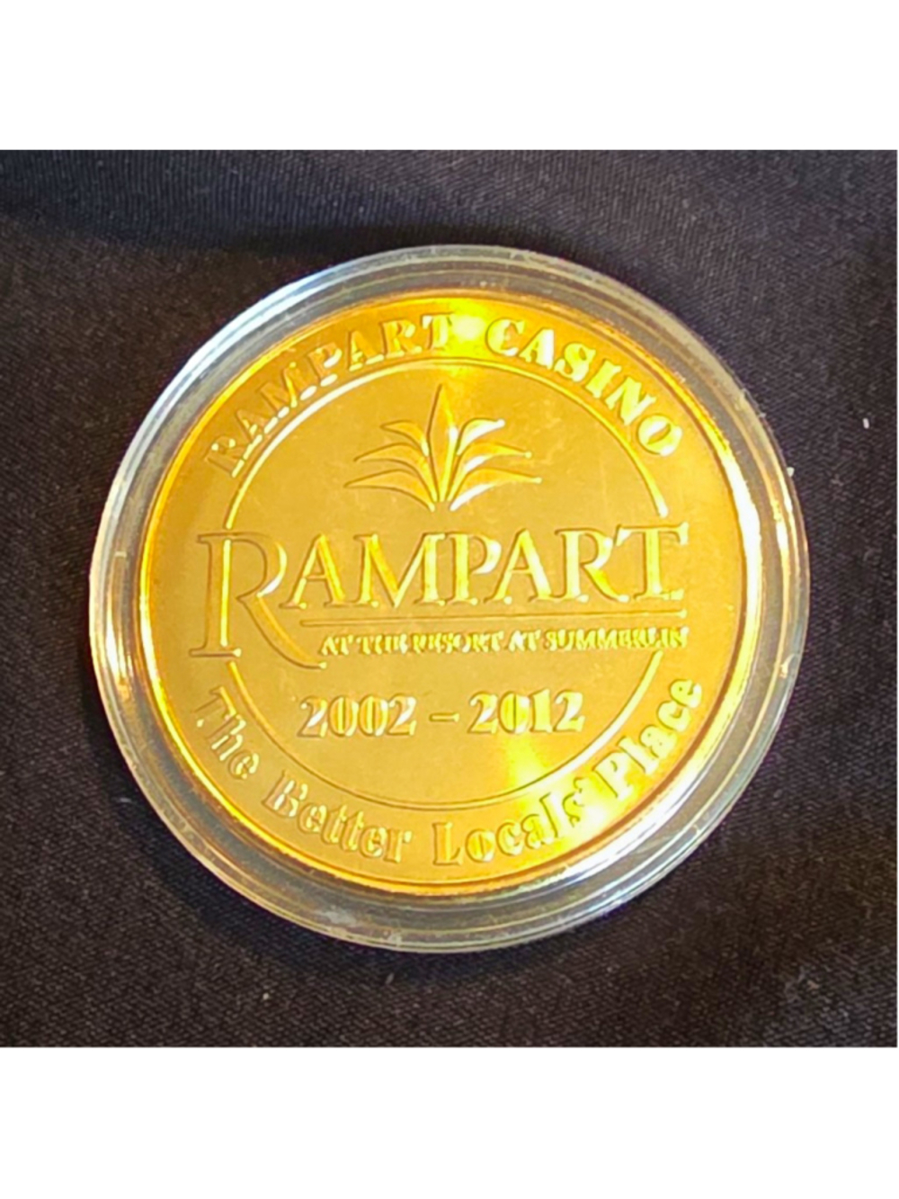 Rampart Casino 2002-2012 Collectible Token/Medal w/ Capsule Oak Park OCR - Picture 1 of 2